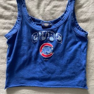 Cubs cropped tank top